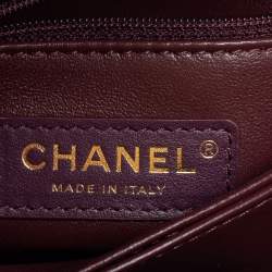 Pre Owned Chanel Black Quilted Caviar Leather Extra Mini Coco Handle Bag
