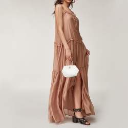 مملوكة مسبقًا Chanel White Quilted Leather Pearl Crown Clutch Bag