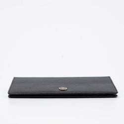 Chanel Black Leather Vintage CC Long Bifold Wallet