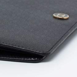 Chanel Black Leather Vintage CC Long Bifold Wallet