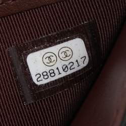 Pre Owned Chanel Black Quilted Caviar Leather Classic Trifold Flap Wallet