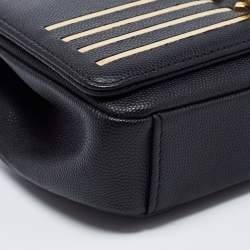 Pre Owned Chanel Black Caviar Leather Captain Gold Waist Bag