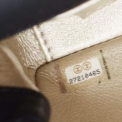 Pre Owned Chanel Black Caviar Leather Captain Gold Waist Bag