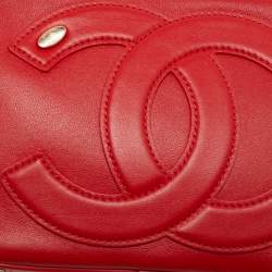 Pre Owned Chanel Red Leather CC Mania Waist Bag