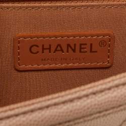 Pre Owned Chanel Beige Ombre Quilted Caviar Leather Sunset On The Sea Belt Bag
