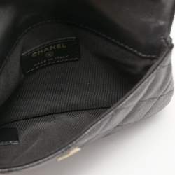 مملوكة مسبقًا Chanel Black Quilted Caviar Leather Boy Flap Wallet