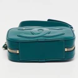 Pre Owned Chanel Green Leather CC Mania Waist Bag