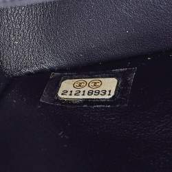 Pre Owned Chanel Gold/Black Python Medium Classic Double Flap Bag