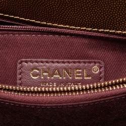 Chanel Gold Quilted Caviar Leather Small Coco Top Handle Bag