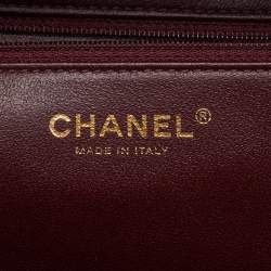 Pre Owned Chanel Blue Quilted Leather Large Trendy CC Bowler Bag