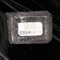 Pre Owned Chanel Black/Burgundy Quilted Caviar Leather Mini Coco Top Handle Bag