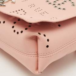 Pre Owned Chanel Pink Leather Eyelet Waist Bag
