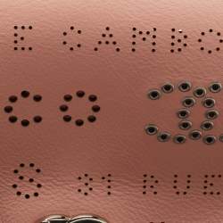 Pre Owned Chanel Pink Leather Eyelet Waist Bag