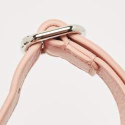 Pre Owned Chanel Pink Leather Eyelet Waist Bag