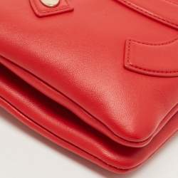Pre Owned Chanel Red Leather CC Mania Double Zip Waist Belt Bag