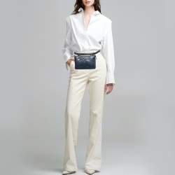 Pre Owned Chanel Blue Leather CC Mania Waist Bag