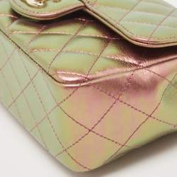 Chanel Iridescent Quilted Leather New Mini Classic Flap Bag