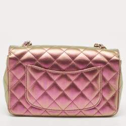 Chanel Iridescent Quilted Leather New Mini Classic Flap Bag