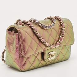 Chanel Iridescent Quilted Leather New Mini Classic Flap Bag