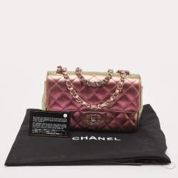 Chanel Iridescent Quilted Leather New Mini Classic Flap Bag
