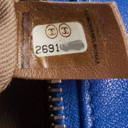 Pre Owned Chanel Blue Quilted Leather Small Casual Trip Camera Crossbody Bag