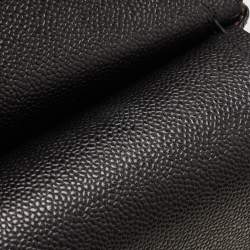 Pre Owned Chanel Black Quilted Caviar Leather Jumbo Classic Double Flap Bag