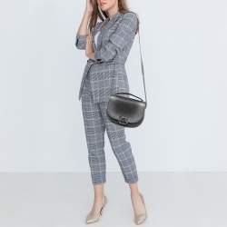Pre Owned Chanel Metallic Grey Ombre Quilted Caviar Leather Coco Curve Flap Bag