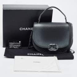 Pre Owned Chanel Metallic Grey Ombre Quilted Caviar Leather Coco Curve Flap Bag