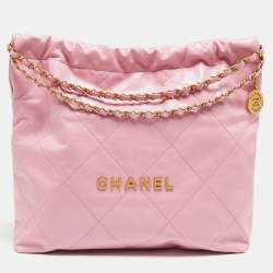 Chanel Black Quilted Satin Mini Square Flap Bag - Yoogi's Closet