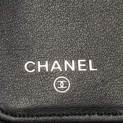 Chanel Blue/Black Quilted Leather Gabrielle Continental Wallet