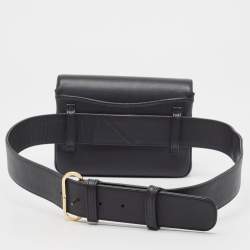 Pre Owned Chanel Black Caviar Leather Captain Gold Waist Bag