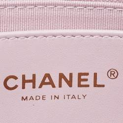 Pre Owned Chanel Pink Quilted Caviar Leather Mini Around Shoulder Bag