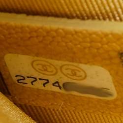 Pre Owned Chanel Gold Quilted Caviar Leather North South Boy Flap Bag
