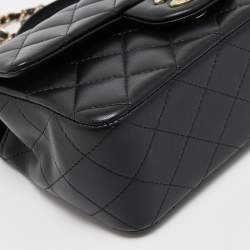 Chanel Black Quilted Leather Mini Rectangular Top Handle Bag