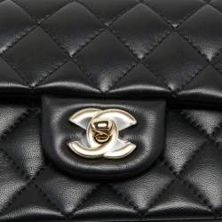Chanel Black Quilted Leather Mini Rectangular Top Handle Bag