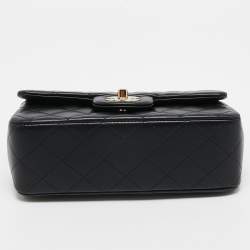 Chanel Black Quilted Leather Mini Rectangular Top Handle Bag