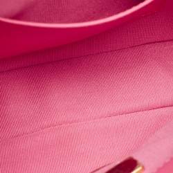Pre Owned Chanel Pink Quilted Leather Mini Heart Flap Bag