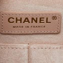 Pre Owned Chanel Dusty Pink Quilted Leather Travel Kit Vanity Case Bag 