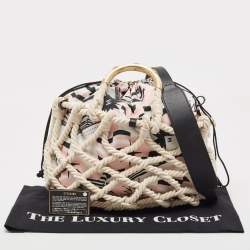 Pre Owned Chanel Multicolor Printed Fabric and Rope Shopper Tote