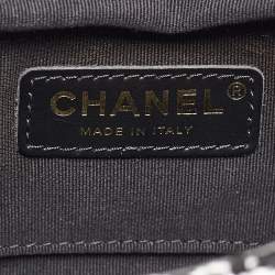 Pre Owned Chanel Black/White Tweed and Leather Mini My Own Frame Flap Bag 