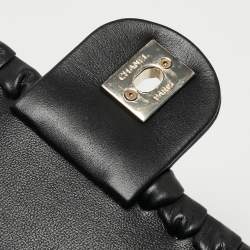 Pre Owned Chanel Black/White Tweed and Leather Mini My Own Frame Flap Bag 