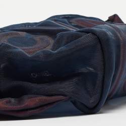 Pre Owned Chanel Navy Blue Mesh Nylon CC Waist Bag