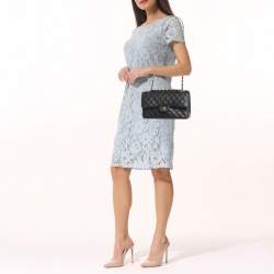 مملوكة مسبقًا Chanel Black Quilted Caviar Leather Medium Classic Double Flap Bag