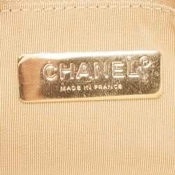 Pre Owned Chanel Metallic Gold Quilted Leather Small 19 Flap Bag