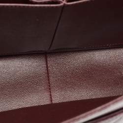 Pre Owned Chanel Burgundy Quilted Caviar Leather Jumbo Classic Double Flap Bag
