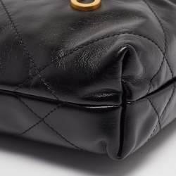 Pre Owned Chanel Black Quilted Leather Mini 22 Chain Bag