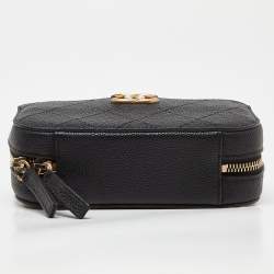 Pre Owned Chanel Black Quilted Caviar Leather Chic Affinity Belt Bag