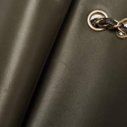 Pre Owned Chanel Metallic Tricolor Python Medium Classic Double Flap Bag 