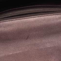 Pre Owned Chanel Burgundy Iridescent Quilted Leather Mini Rectangular Flap Top Handle Bag