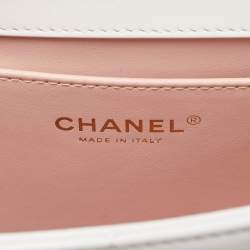 Pre Owned Chanel White Quilted Leather Small Flap Shoulder Bag